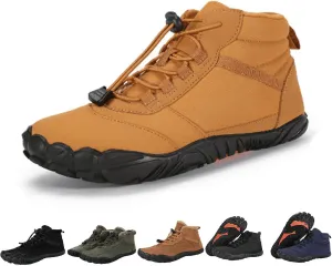 Winter Barefoot Shoes Women Men Waterproof Trail Running Shoes Hiking Shoes Toe Shoes High Warm and Non-Slip Boots