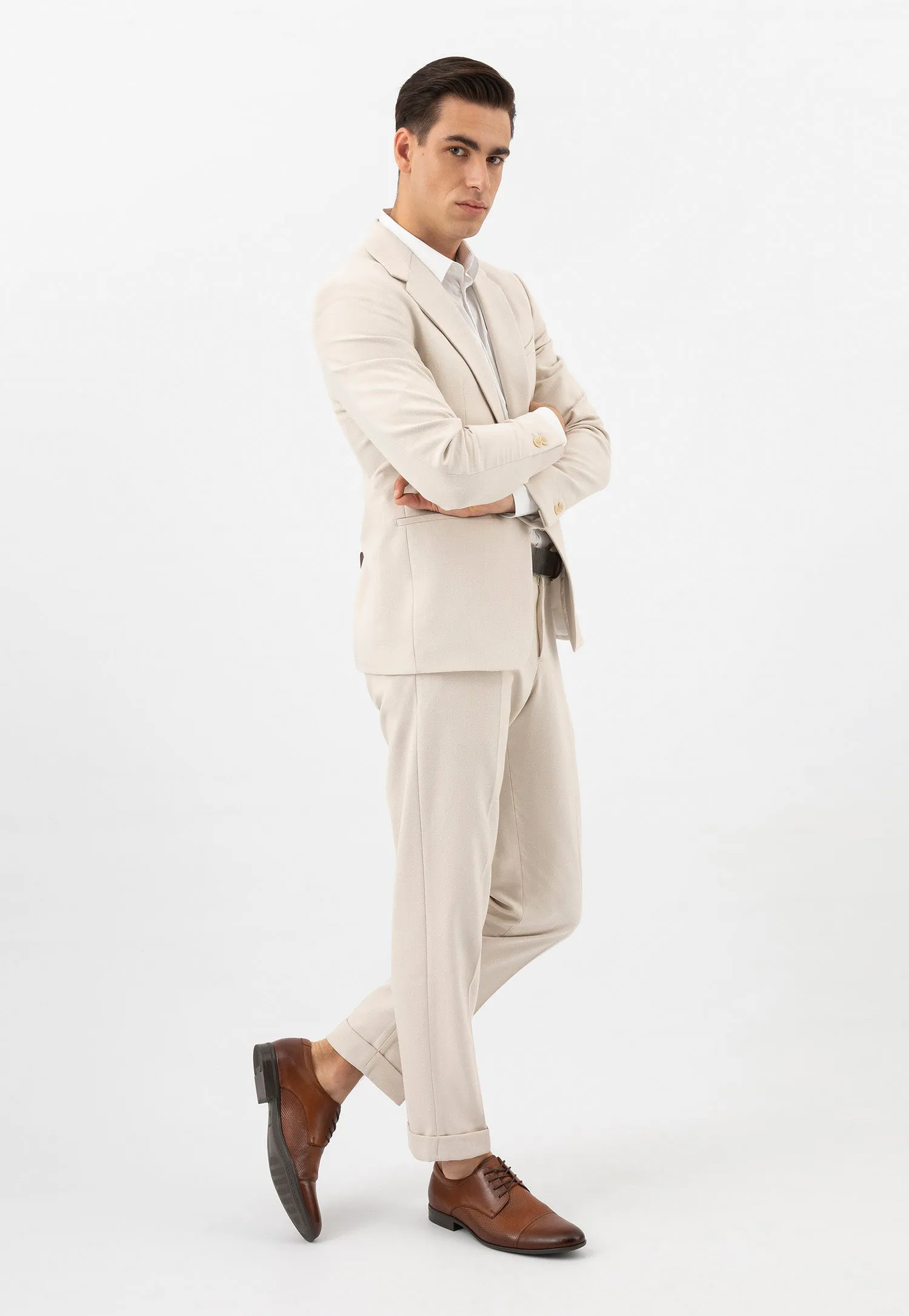 Wojas Brown Embossed Dress Shoes | 1014052