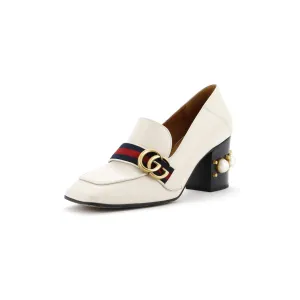 Women's GG Web Peyton Loafers Leather with Faux Pearls