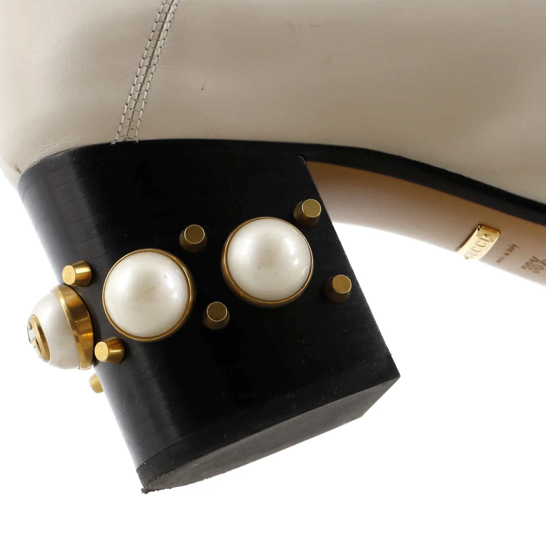 Women's GG Web Peyton Loafers Leather with Faux Pearls