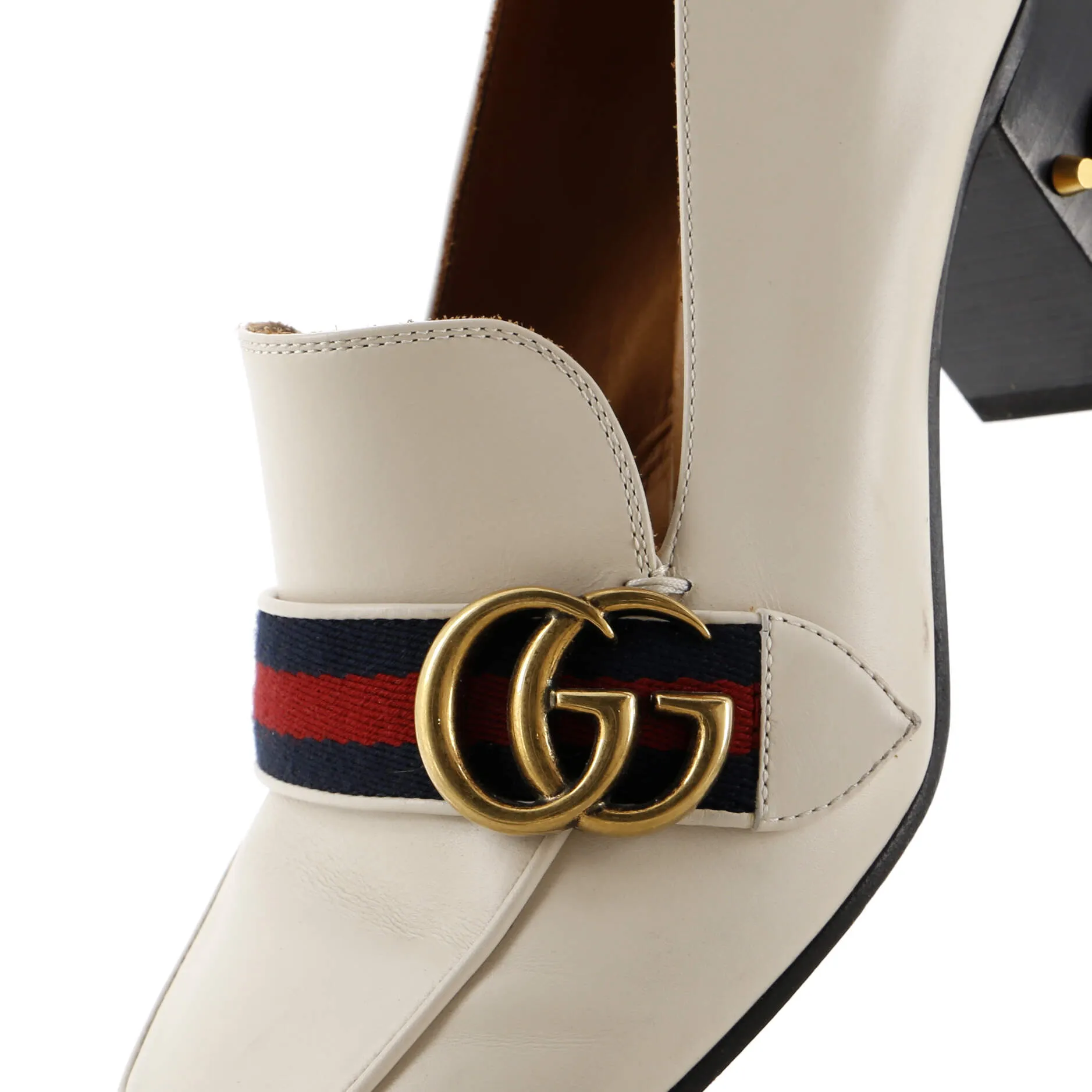 Women's GG Web Peyton Loafers Leather with Faux Pearls