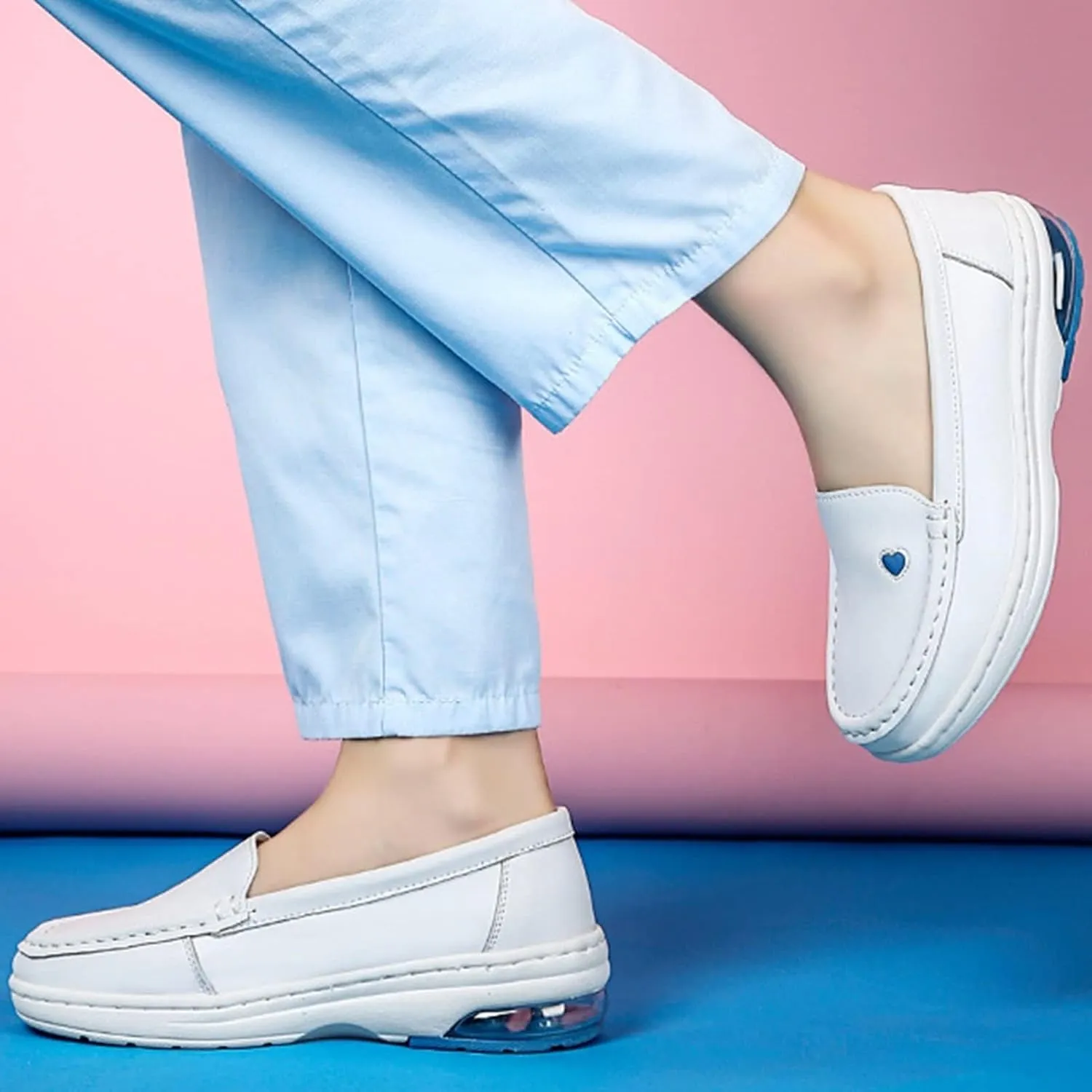 Women's Healthcare Nursing Shoes,Professional Lightweight Nurse Shoes with Soft Non-Slip Sole,Summer Comfortable Nonslip Oil Chef Work Shoes for Women Food Service