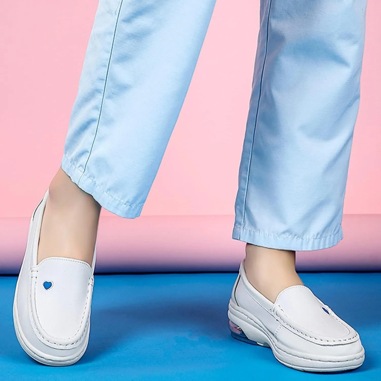 Women's Healthcare Nursing Shoes,Professional Lightweight Nurse Shoes with Soft Non-Slip Sole,Summer Comfortable Nonslip Oil Chef Work Shoes for Women Food Service
