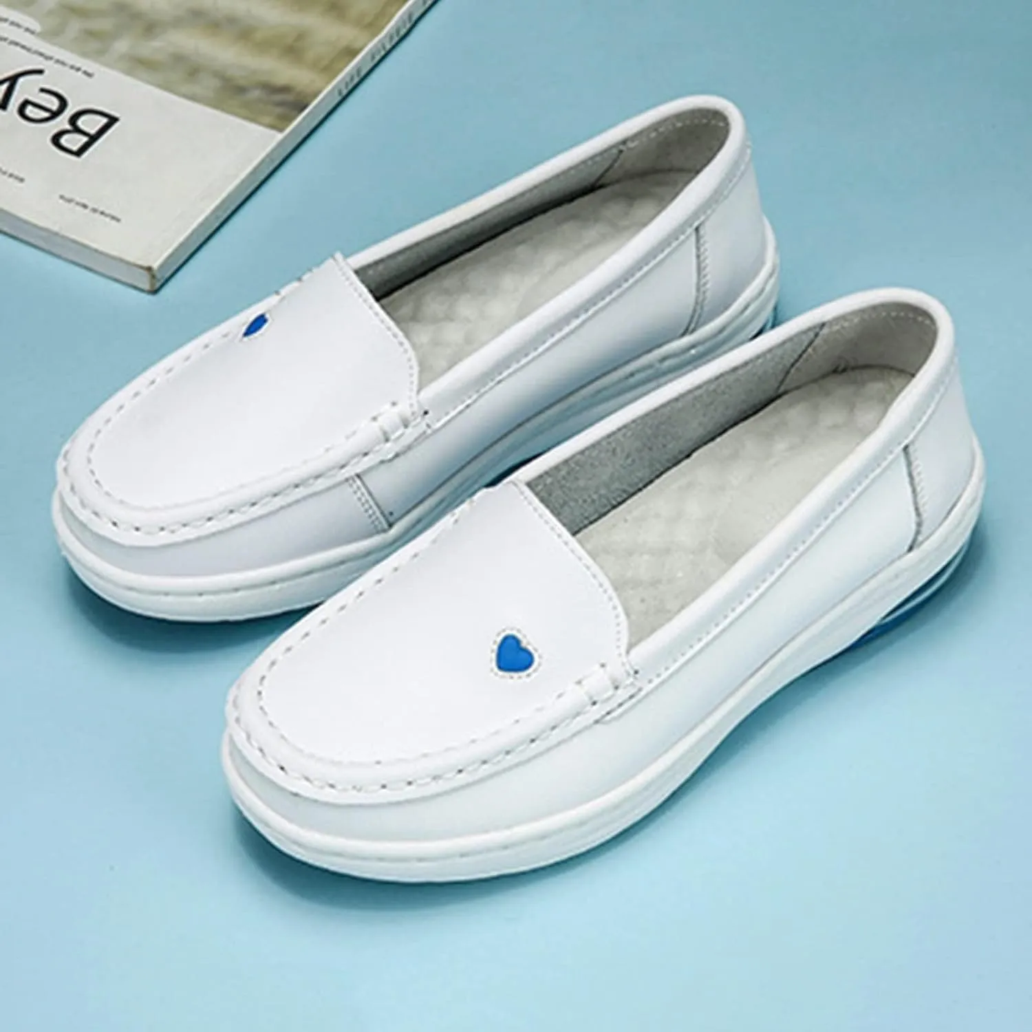 Women's Healthcare Nursing Shoes,Professional Lightweight Nurse Shoes with Soft Non-Slip Sole,Summer Comfortable Nonslip Oil Chef Work Shoes for Women Food Service