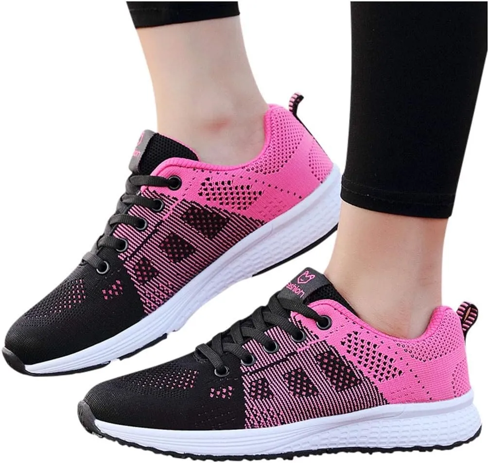 Womens Lace Up Walking Shoes Memory Foam Lightweight Comfort Mens Dress Shoes Sport Shoes Dressy Casual Wedge Sneakers Black Tennis Shoe Trainers Shoe