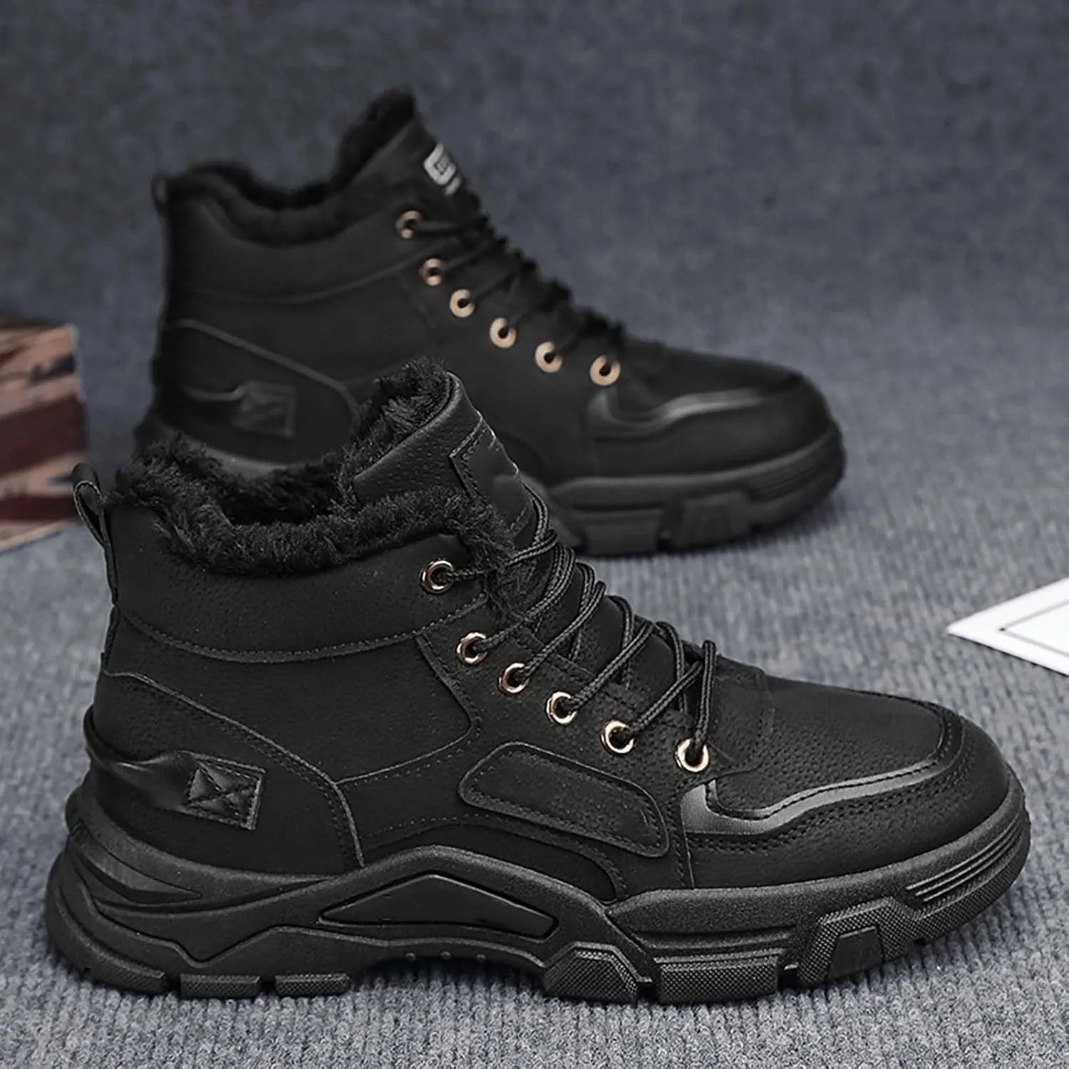 Work Boots for Men Slip On Hiking Sneakers Comfortable Warm Womens Working Shoes Business Casual Outdoor Botas Waterproof Soft Toe Work Hike Grounded Footwear