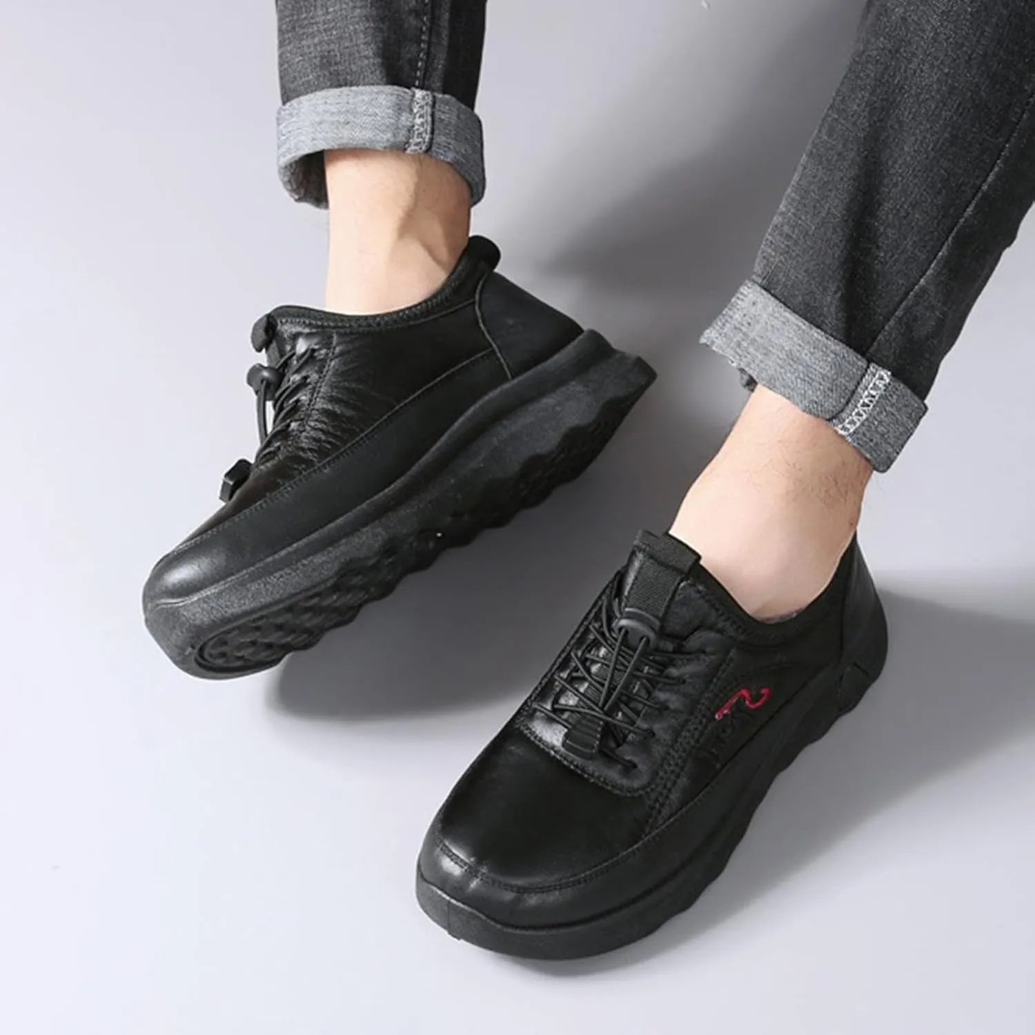 Work Boots for Men Waterproof Hiking Sneakers Warm Fur Lined Workout Shoes for Women Nonslip Lightweight Outdoor Botas Mid Ankle Work Casual Hike Grounded Footwear