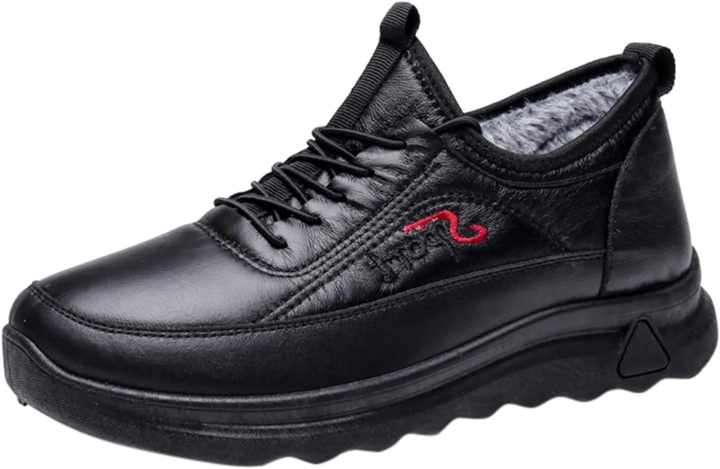 Work Boots for Men Waterproof Hiking Sneakers Warm Fur Lined Workout Shoes for Women Nonslip Lightweight Outdoor Botas Mid Ankle Work Casual Hike Grounded Footwear