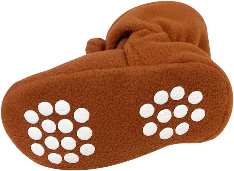 Wrapables Fleece Baby Booties with Anti-Skid Bottoms