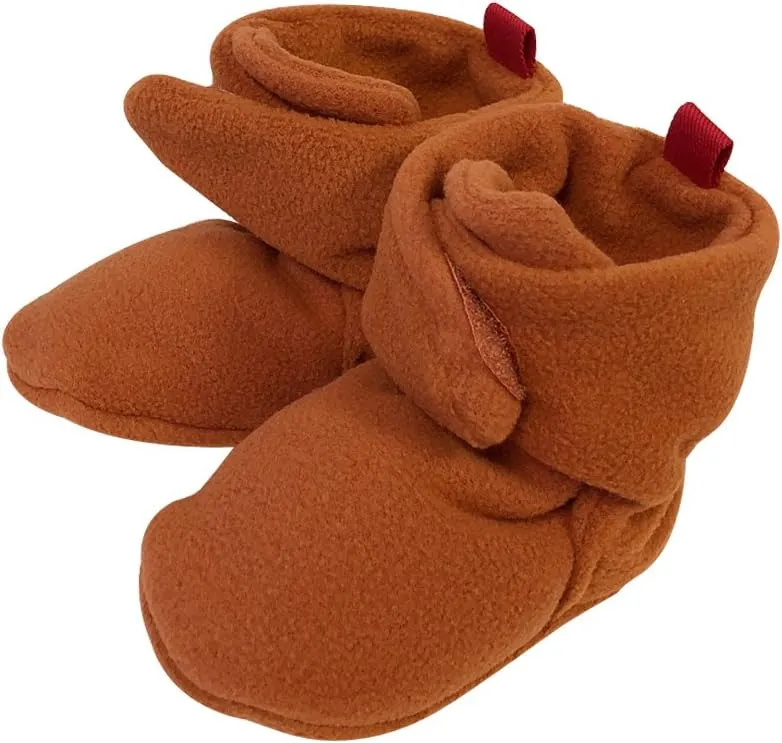 Wrapables Fleece Baby Booties with Anti-Skid Bottoms