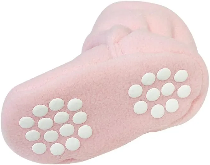 Wrapables Fleece Baby Booties with Anti-Skid Bottoms