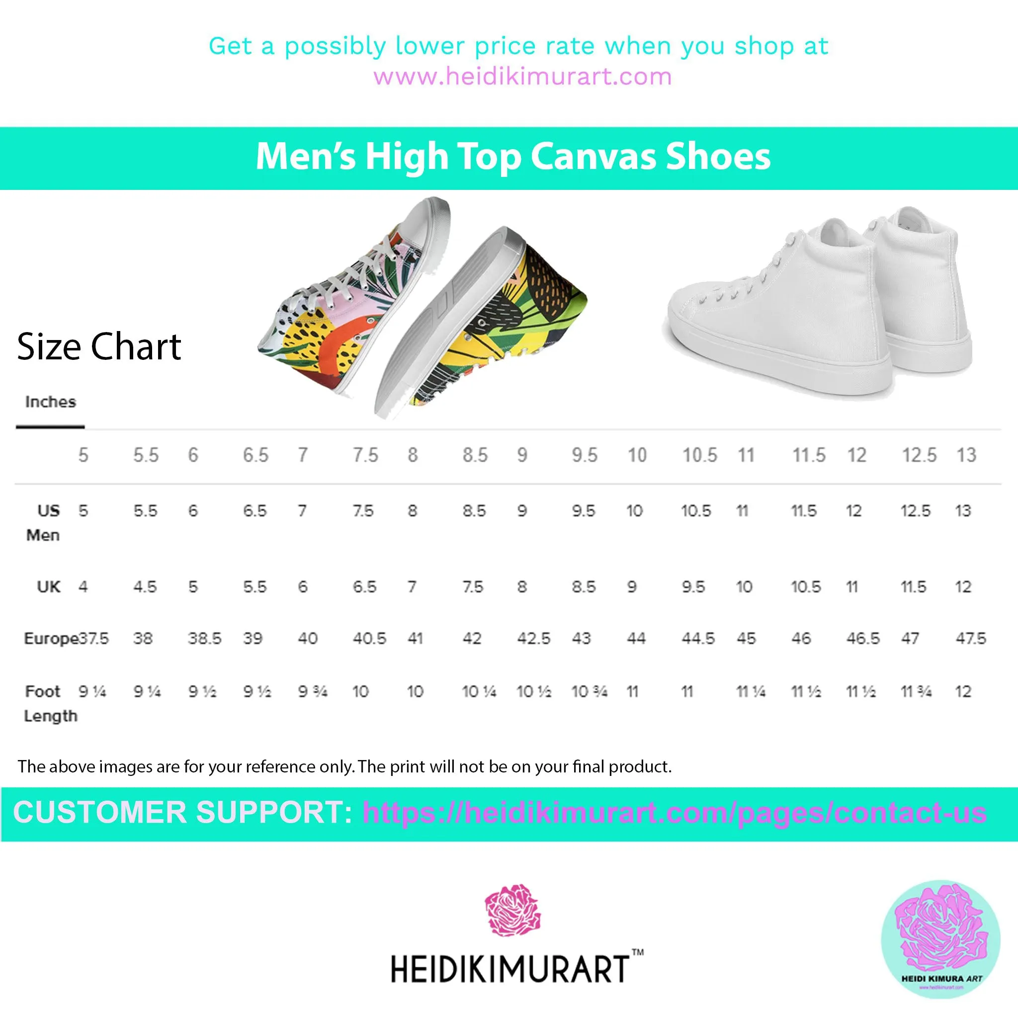 Yellow Color Men's High Tops, Solid Bright Yellow Color Men’s High Top Canvas Sneaker Shoes (US Size: 5-13)