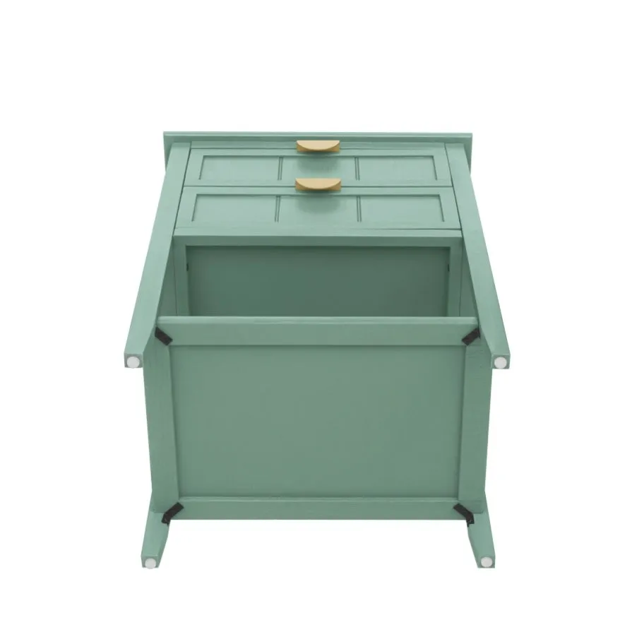 ZUN 2 Drawer Side Table, American Style, End Table, Suitable for Bedroom, Living Room, Study 21439321