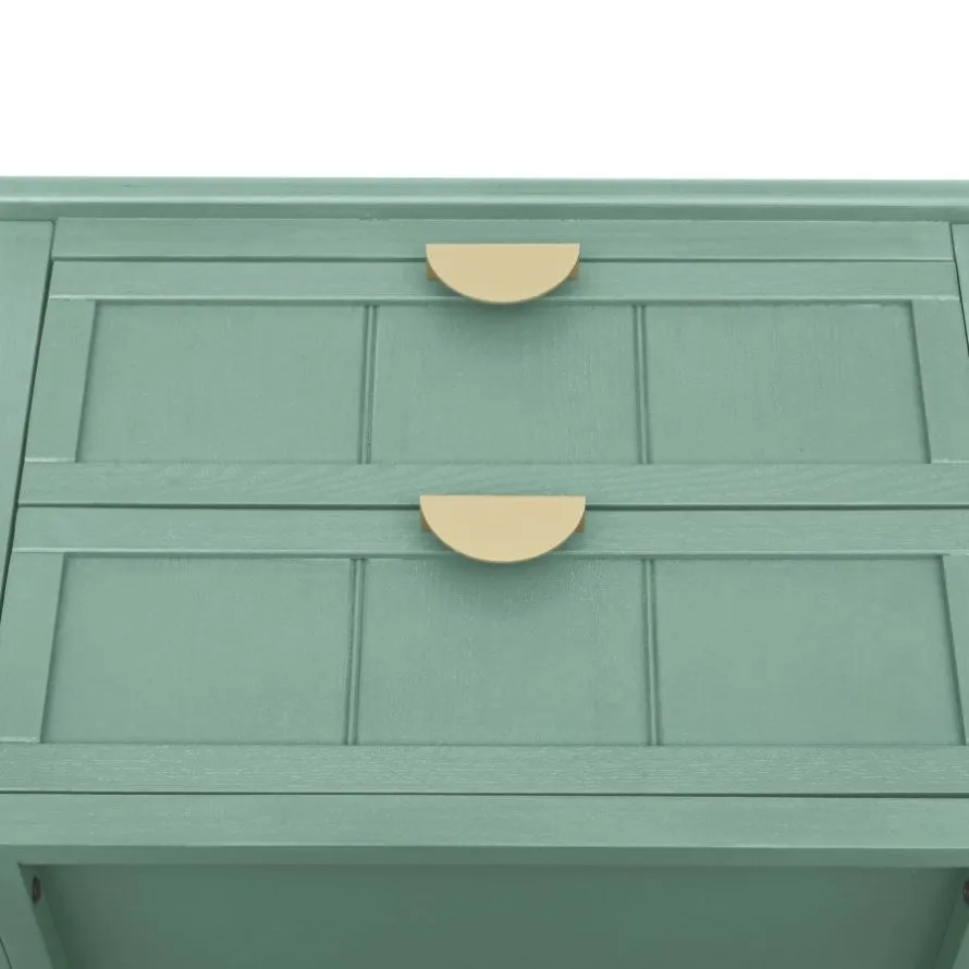 ZUN 2 Drawer Side Table, American Style, End Table, Suitable for Bedroom, Living Room, Study 21439321